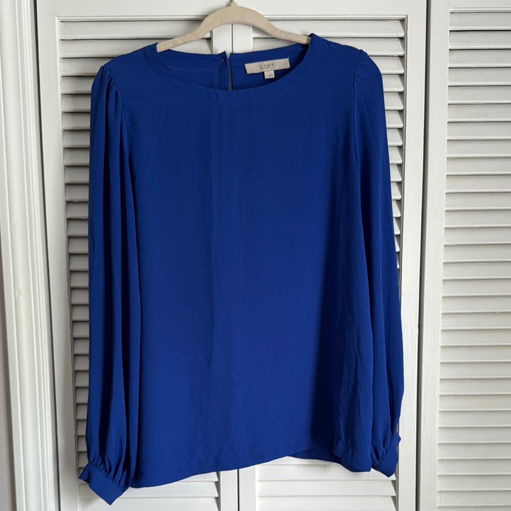LOFT Blue Blouse Elegant Design